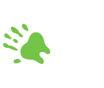 A green handprint overlaps with a larger white handprint on a light gray background, symbolizing care at Chestnut Dental Needham and Franklin.