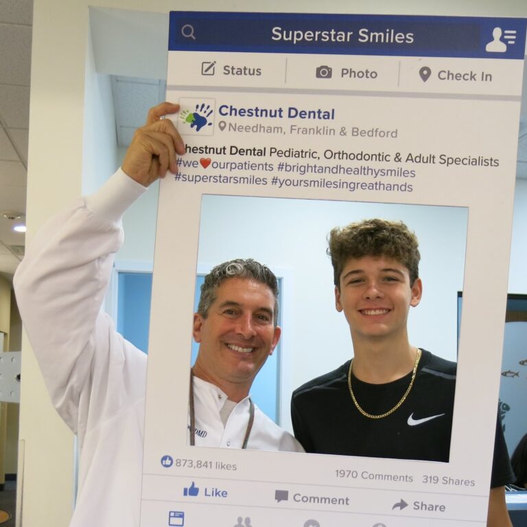 Facebook page frame, photo of Doctor and patient