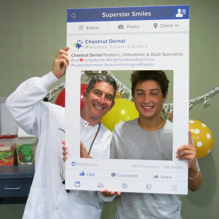 Facebook page frame, photo of Doctor and patient