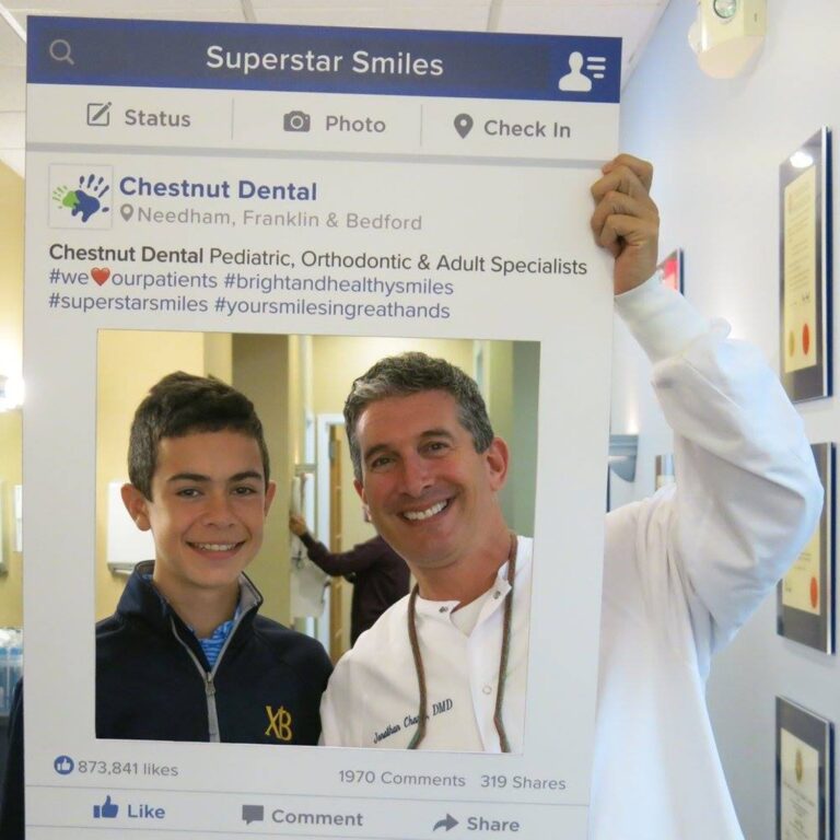 Facebook page frame, photo of Doctor and patient