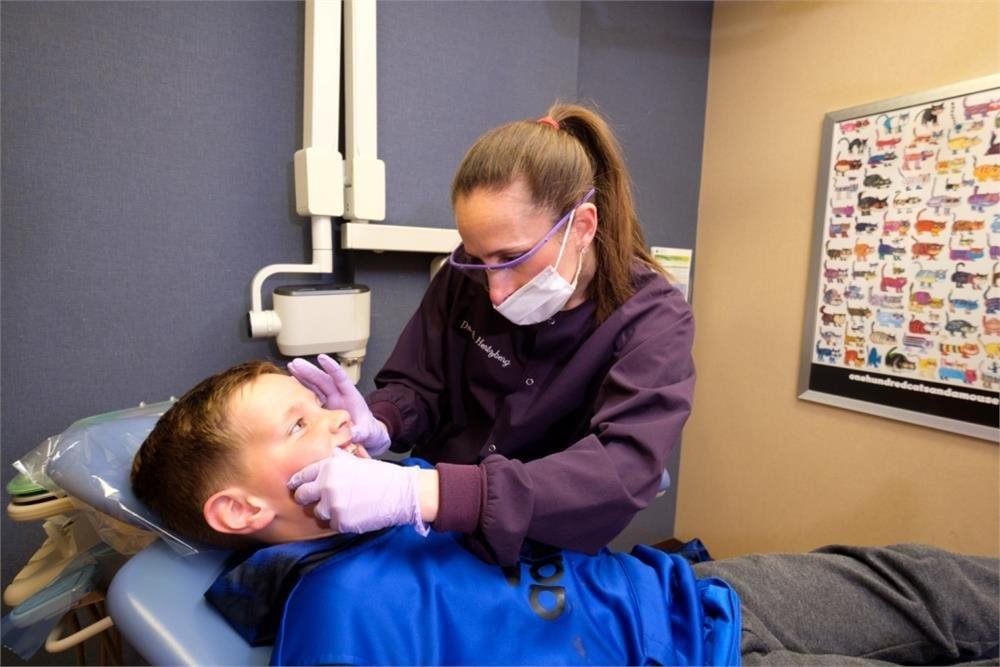 Doctor during kid treatment