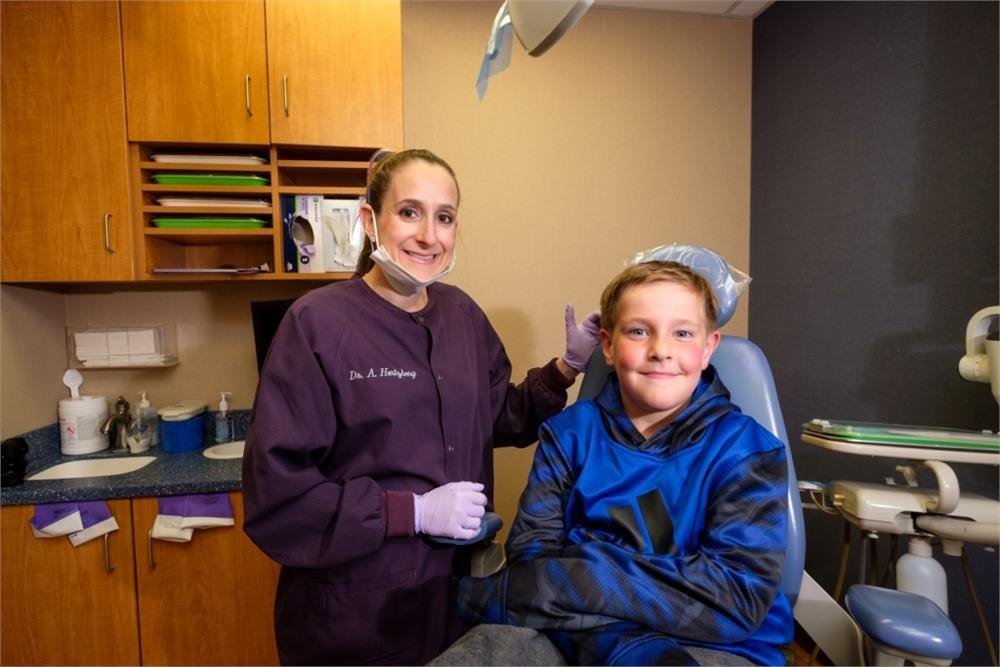 Doctor with little patient