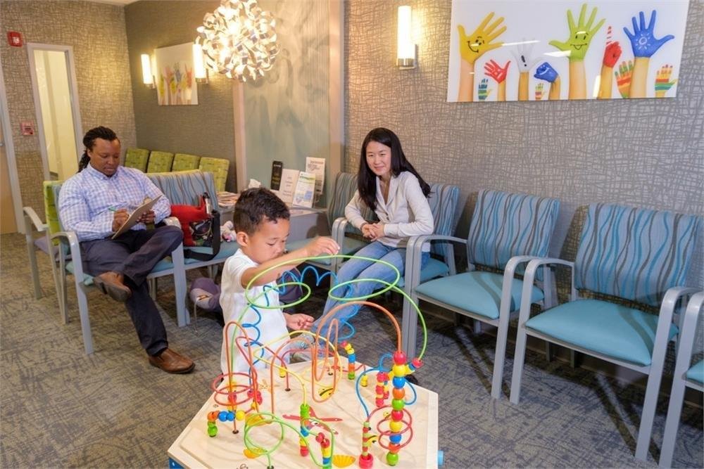 Kid playing with toys before treatment
