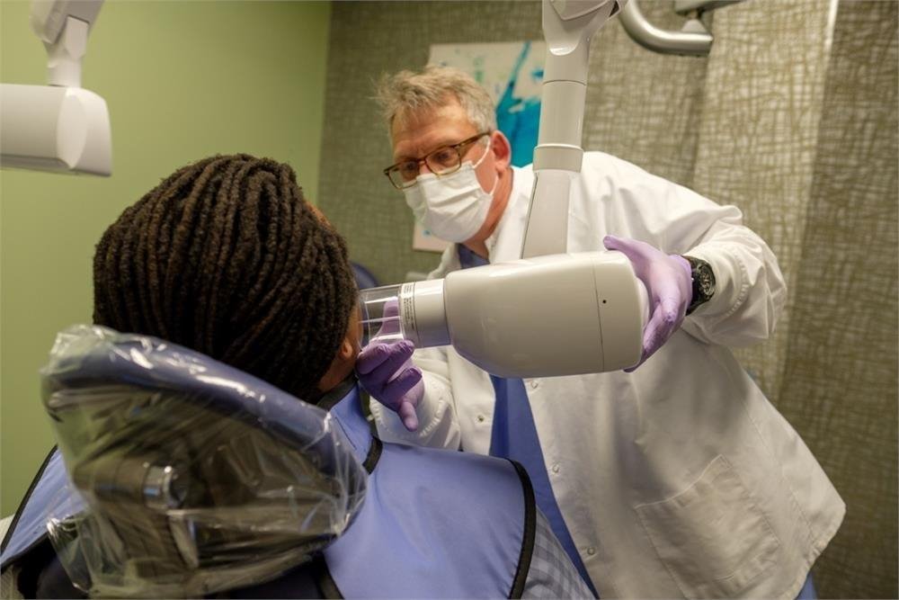 Doctor during patient treatment