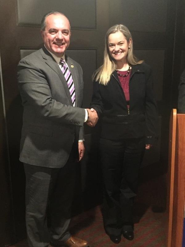 Dr. Crissy Kowalski attends the Franklin Rotary Club.