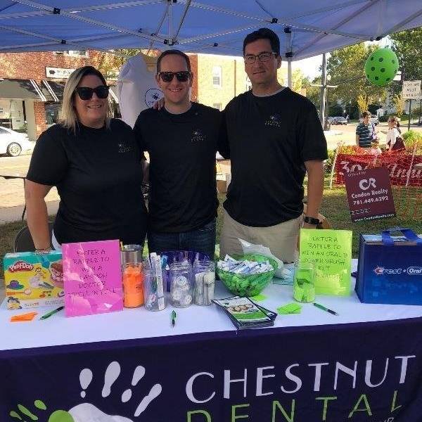 Lauren, Dr. Alex Becker and Dr. Martin Spielmann enjoying the warm day at the Needham Harvest Festival.