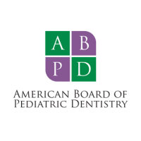 Logo of the American Board of Pediatric Dentistry, featuring four colored squares with the letters A, B, P, and D, and the organization's name below.
