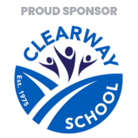 Clearway School logo with stylized figures and text 
